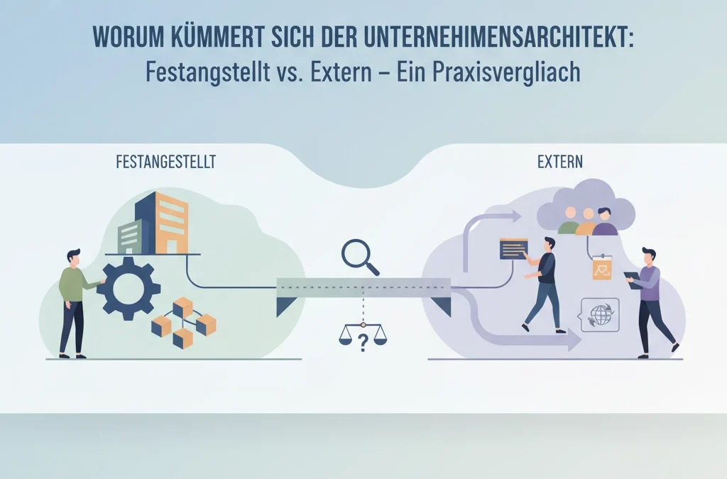 Externer Unternehmensarchitekt vs. Festanstellung: Vergleich